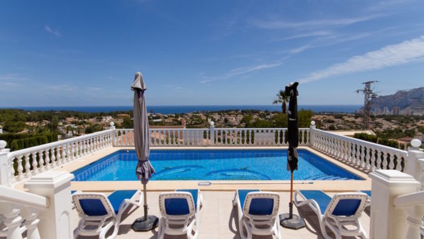 Magnificent sea views, 3 bedroom Villa with pool – Calpe – Costa Blanca