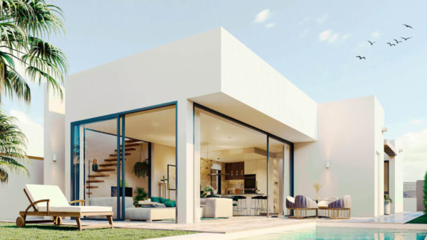 Modern one level style Villas with private pool and garden – Mar de Cristal – Mar Menor