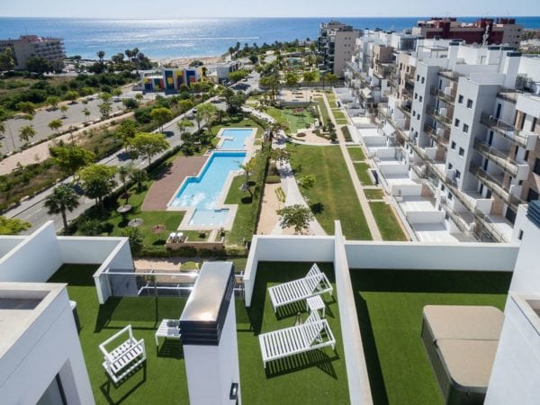 Beautifull Sea Views – New Key ready Penthouses first beach line in Mil Palmeras – Costa Blanca