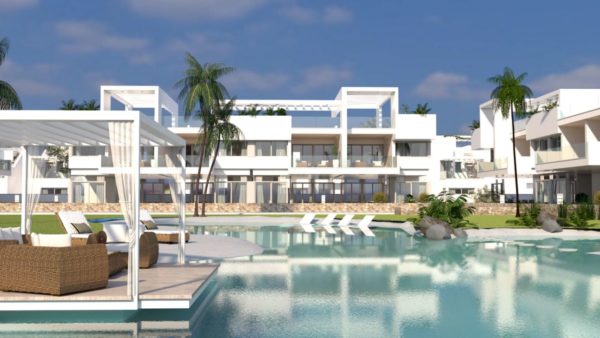 New built Key ready bungalows 2 bed – 2 bath with garden or solarium in Los Balcones – Torrevieja – Costa Blanca
