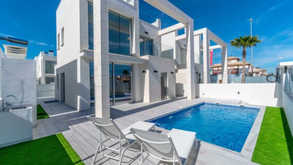 Luxury Villa 3 bed – 3 bath with Sea View private pool Basement and Solarium in Orihuela Costa – Costa Blanca