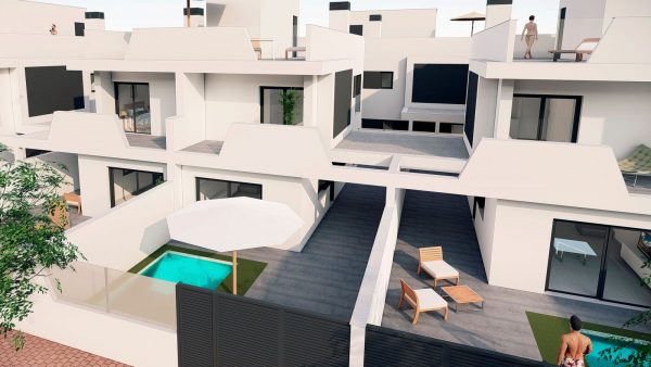 New built villa 3 bed -3 bath with private pool close to the beach in Santiago de la Ribera – Murcia