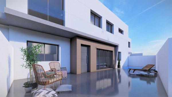 New Built attached Villa 4 bed – 2 bath in city centre of Pilar de la Horadada – Alicante – Costa Blanca south