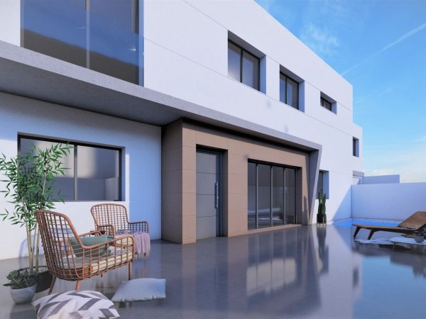 New Built attached Villa 4 bed – 2 bath in city centre of Pilar de la Horadada – Alicante – Costa Blanca south
