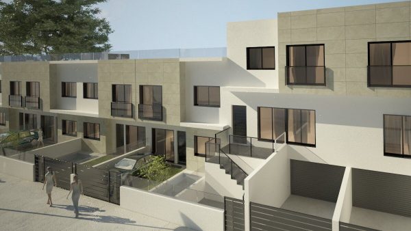 New built 3 bed – 3 bath townhouse with pool in Pilar de la Horadada, Alicante – Costa Blanca south.