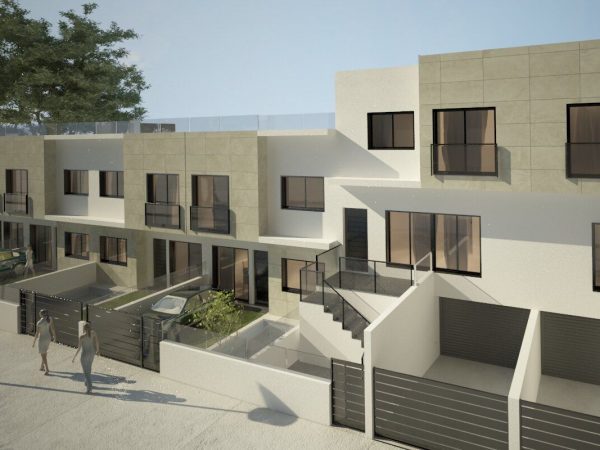New built 3 bed – 3 bath townhouse with pool in Pilar de la Horadada, Alicante – Costa Blanca south.